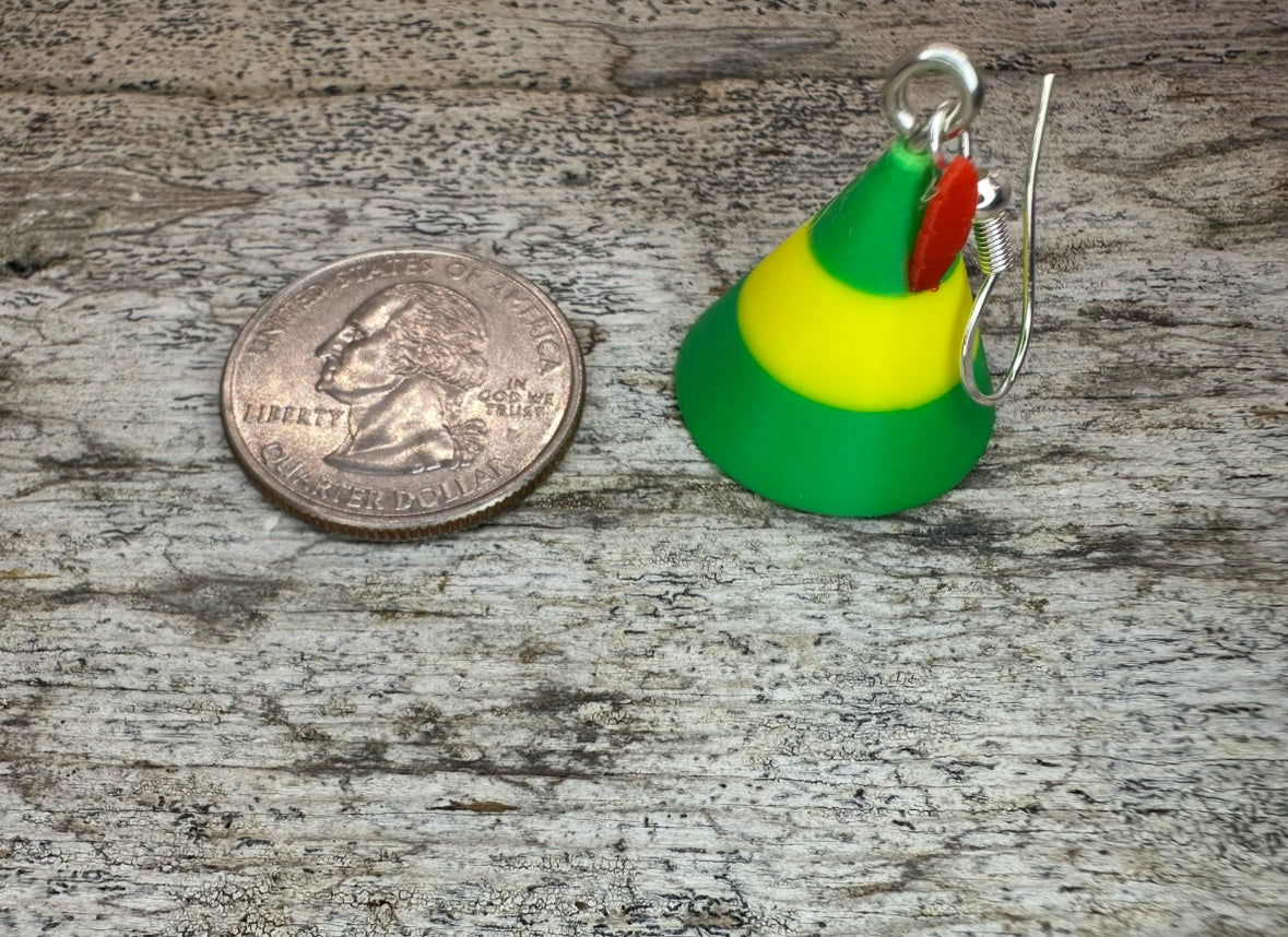 Buddy the Elf Hat earrings