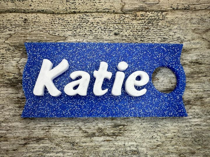 Raised Name Tumbler Tag