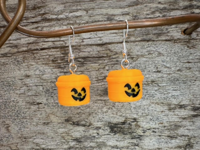 Orange Pumpkin Boo Bucket