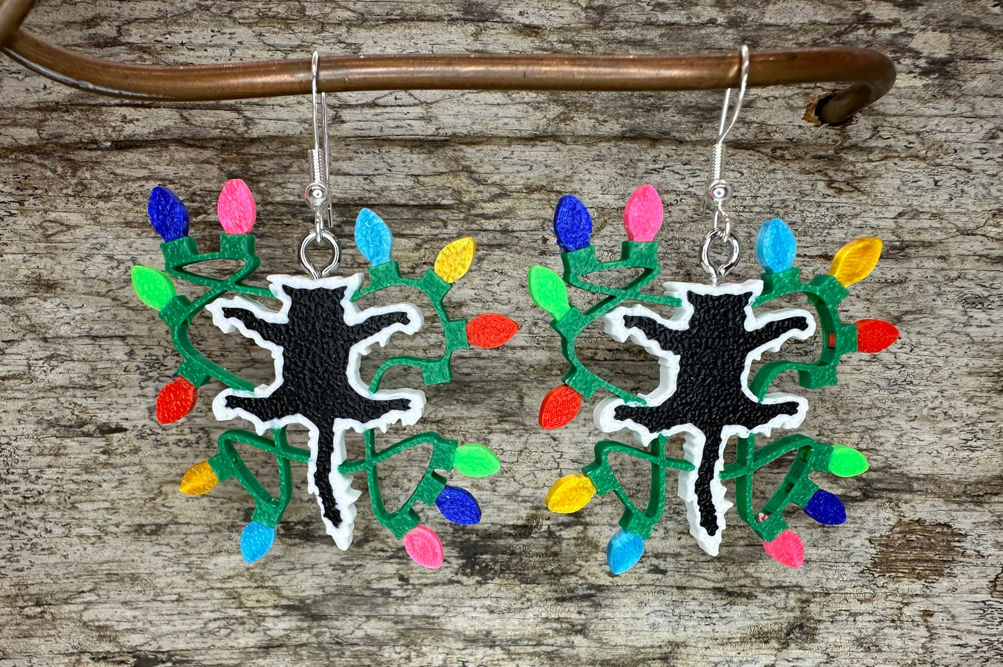 Christmas Vacation Cat Earrings