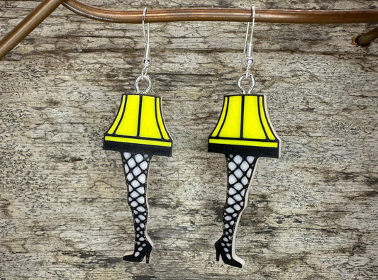 Leg Lamp Christmas Earrings