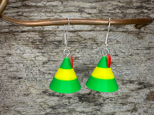 Buddy the Elf Hat earrings