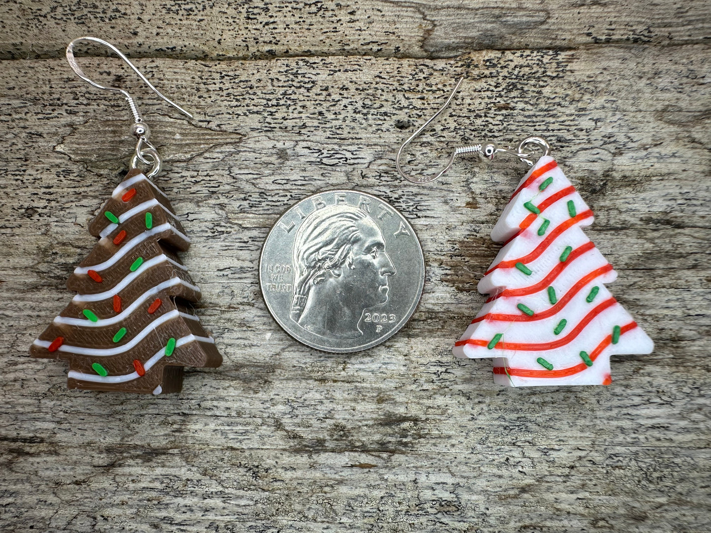 Christmas Tree Cake Earrings