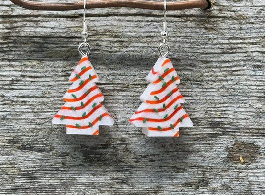 Christmas Tree Cake Earrings